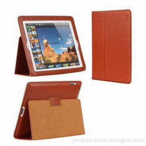 Executive Leather Cases, Fits for iPad 3, Come with Sleep/Wake-up and Stand-up Functions